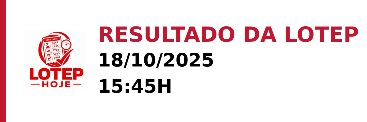 Resultado da Lotep em 18/10/2025 às 15:45