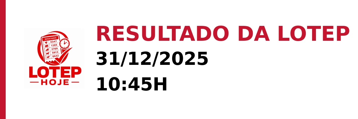 Resultado da Lotep em 31/12/2025 às 10:45